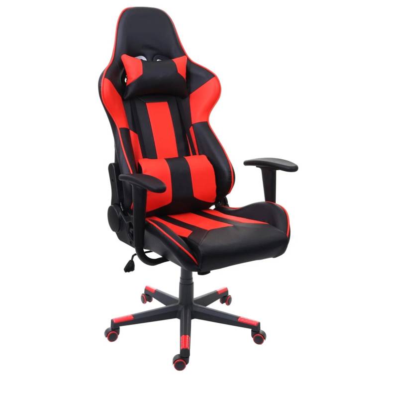 Proregal Bürostuhl HxBxT 136x67x69 cm Sitzhöhe 46cm Kunstleder Schwarz/Rot Schreibtischstuhl Gamingstuhl Chefsessel Drehstuhl Proregal Bürostuhl HxBxT 136x67x69 cm Sitzhöhe 46cm Kunstleder Schwarz/Rot Schreibtischstuhl Gamingstuhl Chefsessel Drehstuhl von PROREGAL
