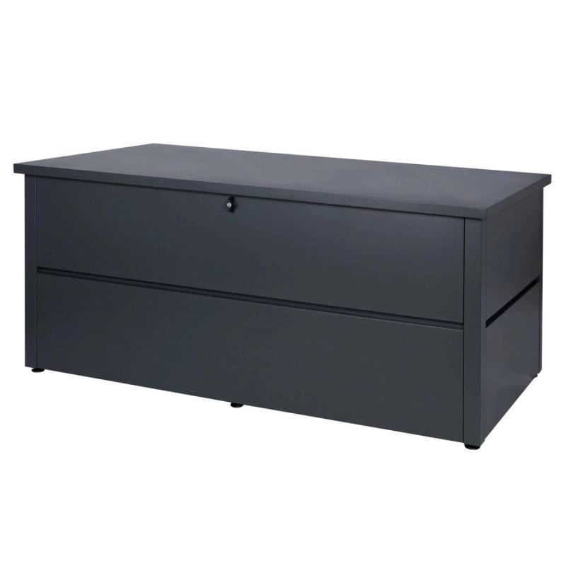 Proregal Gartentruhe HxBxT 69x165x85cm Wasserdicht Metall Edelstahl 692L Anthrazit Aufbewahrungsbox Auflagenbox Truhe von PROREGAL