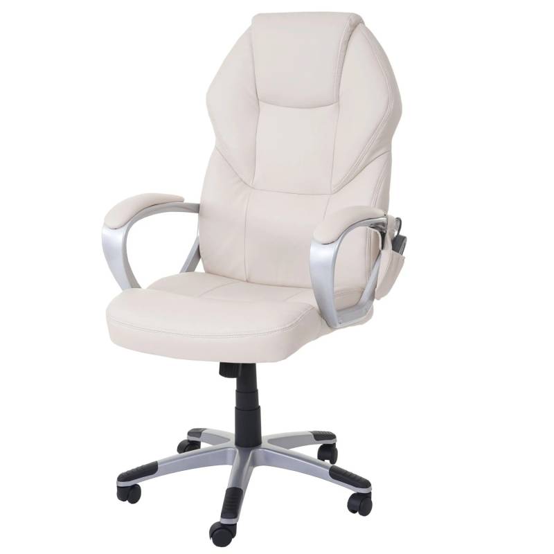 Proregal Massage-Bürostuhl HxBxT 123x66x68 cm Sitzhöhe 48cm Heizfunktion Massagefunktion Kunstleder Creme Drehstuhl Chefsessel Proregal Massage-Bürostuhl HxBxT 123x66x68 cm Sitzhöhe 48cm Heizfunktion Massagefunktion Kunstleder Creme Drehstuhl Chefsessel von PROREGAL