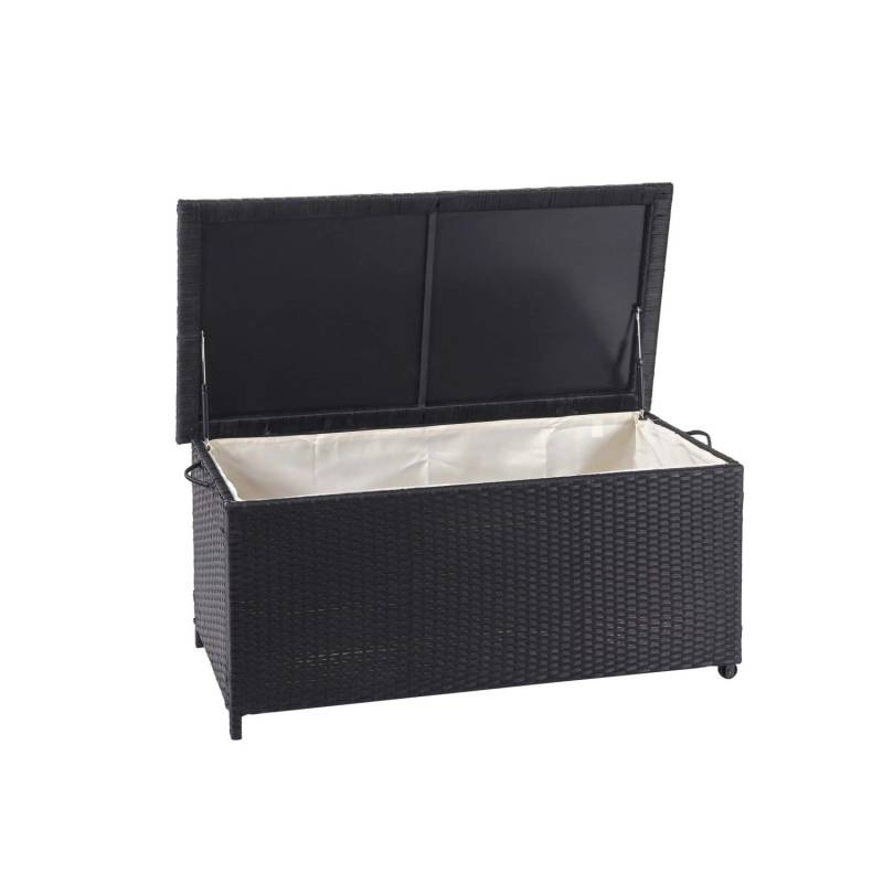 Proregal Poly-Rattan Kissenbox HxBxT 51x100x50cm Premium Schwarz 170L Gartentruhe Auflagenbox Truhe von PROREGAL