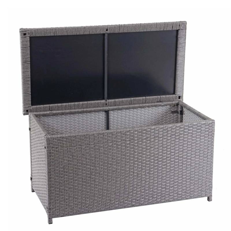 Proregal Poly-Rattan Kissenbox HxBxT 51x115x59cm Basic Grau 250L Gartentruhe Auflagenbox Truhe von PROREGAL