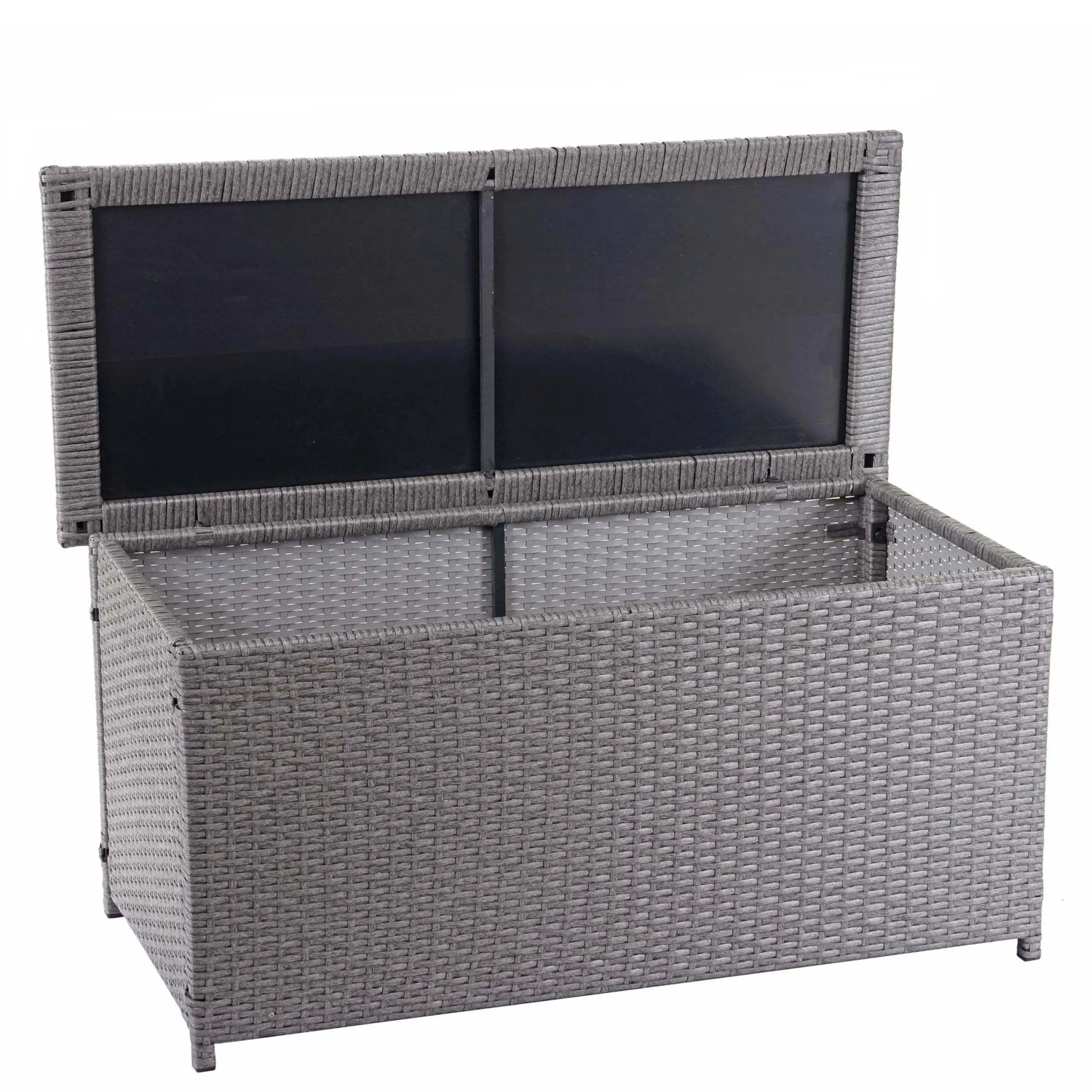 Proregal Poly-Rattan Kissenbox HxBxT 63x135x52cm Basic Grau 320L Gartentruhe Auflagenbox Truhe Proregal Poly-Rattan Kissenbox HxBxT 63x135x52cm Basic Grau 320L Gartentruhe Auflagenbox Truhe von PROREGAL
