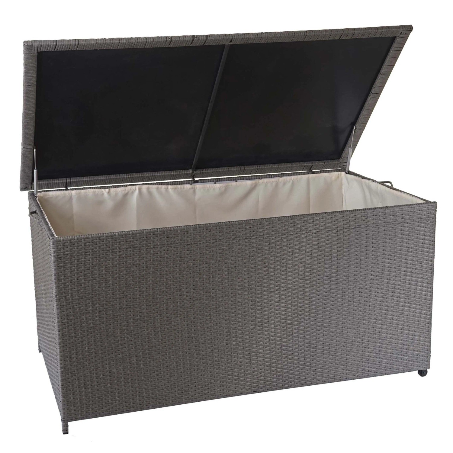 Proregal Poly-Rattan Kissenbox HxBxT 80x160x94cm Premium Grau 320L Gartentruhe Auflagenbox Truhe Proregal Poly-Rattan Kissenbox HxBxT 80x160x94cm Premium Grau 320L Gartentruhe Auflagenbox Truhe von PROREGAL
