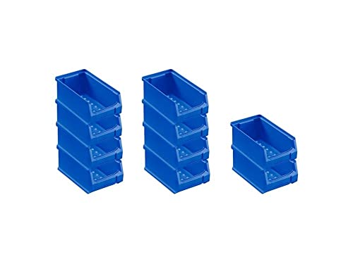 SparSet 10x Blaue Sichtlagerbox 2.0 | HxBxT 7,5x10x17,5cm | 0,8 Liter | Sichtlagerbehälter, Sichtlagerkasten, Sichtlagerkastensortiment, Sortierbehälter von PROREGAL