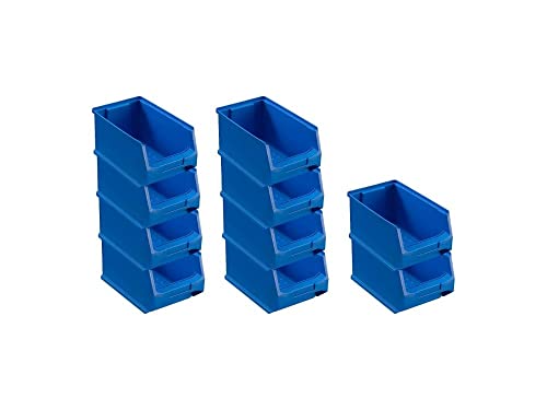 SparSet 10x Blaue Sichtlagerbox 3.0 | HxBxT 12,5x14,5x23,5cm | 2,8 Liter | Sichtlagerbehälter, Sichtlagerkasten, Sichtlagerkastensortiment, Sortierbehälter von PROREGAL