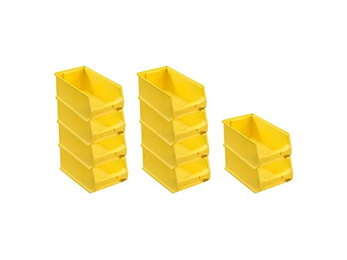 SparSet 10x Gelbe Sichtlagerbox 4.0 | HxBxT 15x20x35cm | 7,2 Liter | Sichtlagerbehälter, Sichtlagerkasten, Sichtlagerkastensortiment, Sortierbehälter von PROREGAL