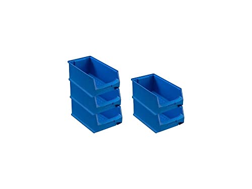 SparSet 5x Blaue Sichtlagerbox 4.0 | HxBxT 15x20x35cm | 7,2 Liter | Sichtlagerbehälter, Sichtlagerkasten, Sichtlagerkastensortiment, Sortierbehälter von PROREGAL