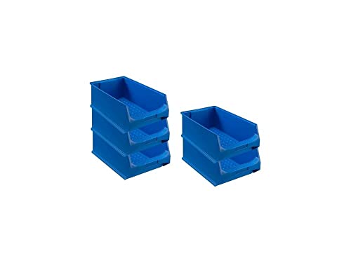 SparSet 5x Blaue Sichtlagerbox 5.0 | HxBxT 20x30x50cm | 21,8 Liter | Sichtlagerbehälter, Sichtlagerkasten, Sichtlagerkastensortiment, Sortierbehälter von PROREGAL