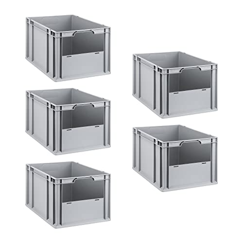 SparSet 5x Eurobox NextGen Insight | HxBxT 32x40x60cm | 65 Liter | Front offen | Eurobehälter, Transportbox, Transportbehälter, Stapelbehälter SparSet 5x Eurobox NextGen Insight | HxBxT 32x40x60cm | 65 Liter | Front offen | Eurobehälter, Transportbox, Transportbehälter, Stapelbehälter von PROREGAL