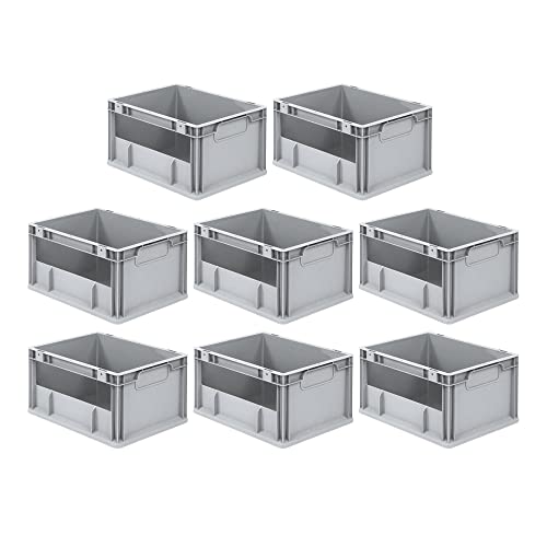 SuperSparSet 8x Eurobox NextGen Insight | HxBxT 22x30x40cm | 20 Liter | Seite offen | Eurobehälter, Transportbox, Transportbehälter, Stapelbehälter SuperSparSet 8x Eurobox NextGen Insight | HxBxT 22x30x40cm | 20 Liter | Seite offen | Eurobehälter, Transportbox, Transportbehälter, Stapelbehälter von PROREGAL