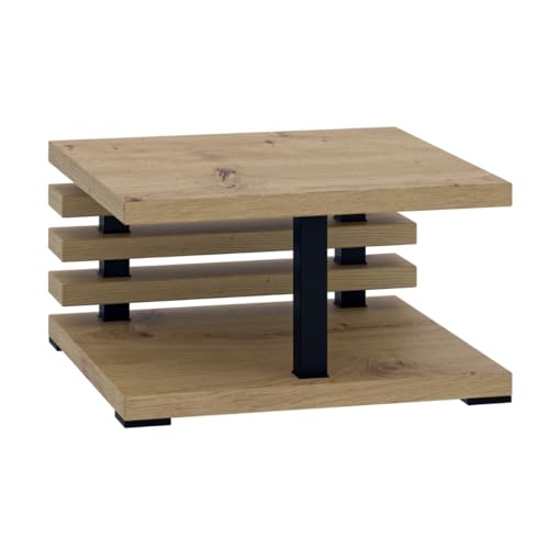 PROROOM FURNITURE - Kyoo - Kaffeetisch 60x60 Höhe 31 cm - Sofatisch Quadratisch - Coffee Table - Wohnzimmertisch Modern - Kleiner Couchtisch mit Stauraum - Artisan von PROROOM FURNITURE