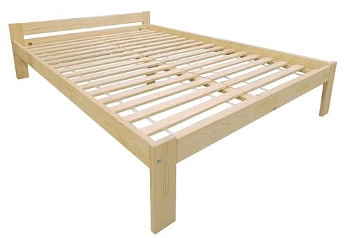 PROSBUD Bett 120x190 cm Mit Lattenrost Bettrahmen Bettgestell Unbehandeltes Kiefernholz Naturfarbe Malma PROSBUD Bett 120x190 cm Mit Lattenrost Bettrahmen Bettgestell Unbehandeltes Kiefernholz Naturfarbe Malma von PROSBUD