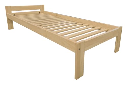 PROSBUD Bett 80x190 cm Mit Lattenrost Bettrahmen Bettgestell Unbehandeltes Kiefernholz Naturfarbe Malma PROSBUD Bett 80x190 cm Mit Lattenrost Bettrahmen Bettgestell Unbehandeltes Kiefernholz Naturfarbe Malma von PROSBUD