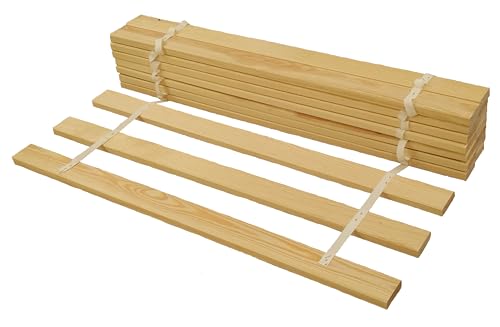PROSBUD Lattenrost Rolllattenrost Rollrost Bettrost Aus Holz 90x200 cm Kiefernholz Holzlatten 17 Leisten Naturfarbe 120 kg Belastbar Robust Stabil von PROSBUD
