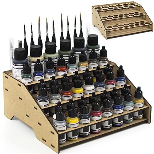 PROSCALE Paint rack vallejo farbständer. Tabletop vallejo farben aufbewahrung model paint rack organizer for hobbyzone pinsel paint station modelbauwerkzeuge (Modell A) von PROSCALE