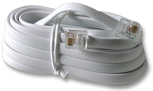 Pro Signal 31033R Modemkabel, RJ12 Stecker auf Stecker, 10 m, Weiß von PROSIGNAL