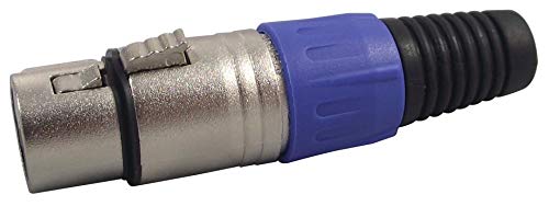 Pro Signal PSG01326 3-polige XLR-Buchse mit Zugentlastung, blau von PROSIGNAL