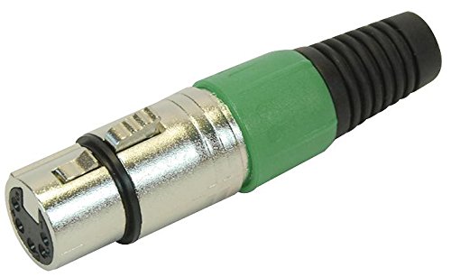 Pro Signal PSG01338 5-polige XLR-Buchse mit grüner Zugentlastung von PROSIGNAL