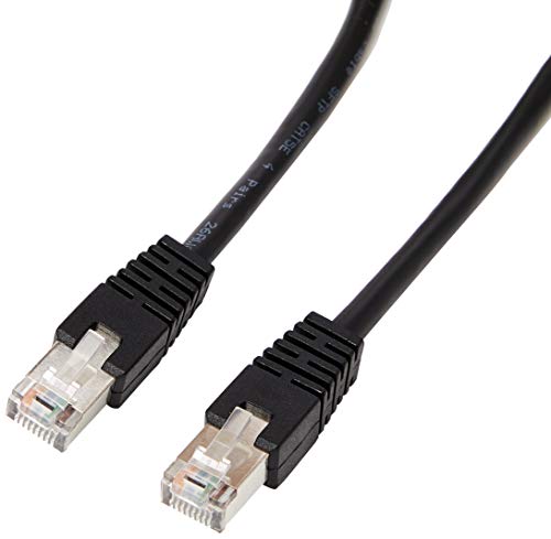 Pro Signal PSG90511 RJ45 auf RJ45 Cat5e S/FTP Ethernet Patchkabel, 0,5 m, Schwarz von PROSIGNAL