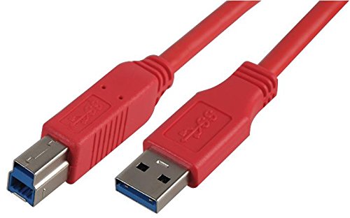 Pro Signal PSG91168 USB-Kabel 3.0 A Stecker auf B Stecker, 2 m, Rot von PROSIGNAL