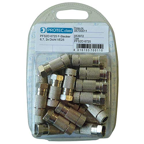 PROTEC.CLASS F-Stecker 6,7, große Mutter VE25 PFS 6725 von Protec.class