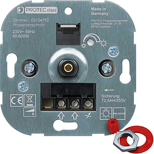 Protec.Class Dimmer Phasenanschnitt 60-600 W/VA PD 60600 von PROTEC