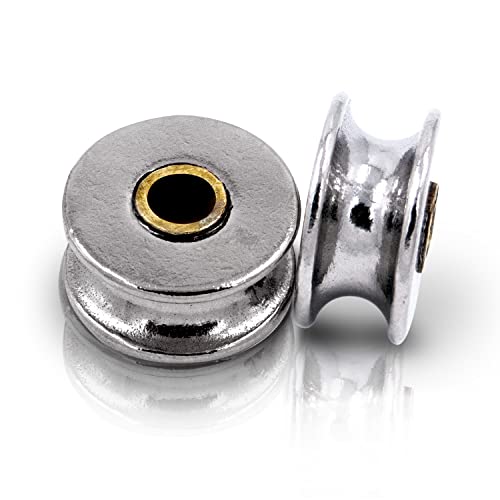 1 Stück Seilrolle 32mm Drahtseil Rolle Stahlseil Blockseilrolle aus Edelstahl A4 Umlenkrolle für Seile bis 8mm von PROTECH