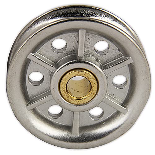 1 Stück Seilrolle 75mm Drahtseil Rolle Stahlseil Blockseilrolle aus Edelstahl A4 Umlenkrolle für Seile bis 12mm von PROTECH