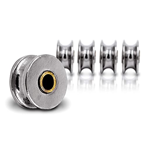 5 Stück Seilrollen 32mm Drahtseil Rolle Stahlseil Blockseilrolle aus Edelstahl A4 Umlenkrolle für Seile bis 8mm von PROTECH