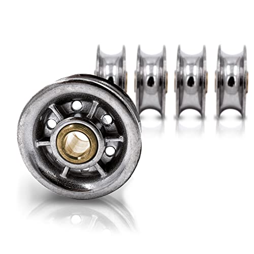 5 Stück Seilrollen 75mm Drahtseil Rolle Stahlseil Blockseilrolle aus Edelstahl A4 Umlenkrolle für Seile bis 12mm von PROTECH
