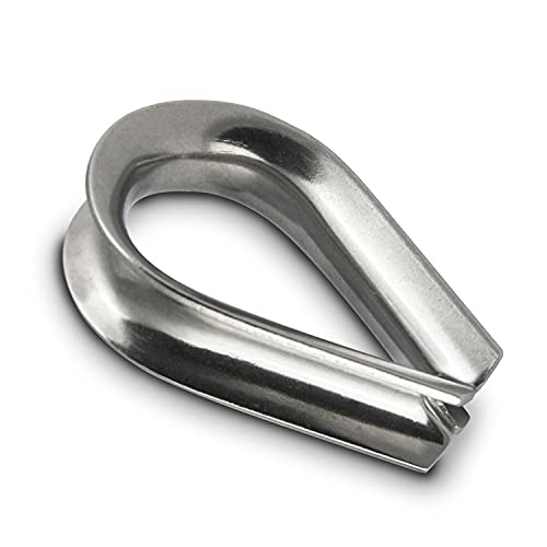 PROTECH 10 Stück Drahtseil Kauschen 4mm Edelstahl A4 rostfreier AISI316 Edelstahlkauschen Drahtseilkauschen Stahlseilkauschen PROTECH 10 Stück Drahtseil Kauschen 4mm Edelstahl A4 rostfreier AISI316 Edelstahlkauschen Drahtseilkauschen Stahlseilkauschen von PROTECH