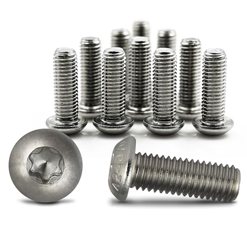 PROTECH 100 Stück Linsenkopfschrauben M8x20 TORX Edelstahl V2A Innensechsrund Flachkopfschrauben rostfreier A2 Linsenschrauben TX ISO7380 von PROTECH