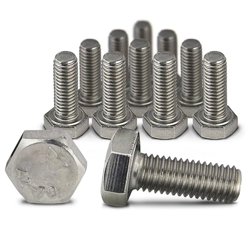PROTECH 100 Stück Sechskantschrauben M8x22 rostfreier Edelstahl A2 V2A Vollgewinde Außensechskant Maschinenschrauben Gewindeschrauben DIN 933 von PROTECH
