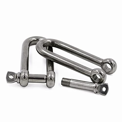 PROTECH 2 Stück Edelstahl Schäkel 6mm Stahlseil Drahtseil Schaekel lang rostfreier A4 V4A Rundschäkel Drehschäkel D-Schäkel PROTECH 2 Stück Edelstahl Schäkel 6mm Stahlseil Drahtseil Schaekel lang rostfreier A4 V4A Rundschäkel Drehschäkel D-Schäkel von PROTECH