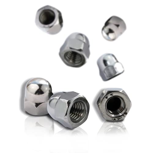 PROTECH 20 Stück M10 Hutmuttern hohe Form DIN 1587 Sechskantmuttern rostfrei Edelstahl A2 V2A Sechskant-Hutmuttern von PROTECH