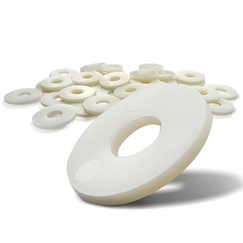 PROTECH 200 Stück Große Polyamidscheiben M6 Unterlegscheiben Nylon Beilagscheiben Polyamid PA Kunststoffscheiben mit großem Außendurchmesser von PROTECH