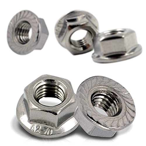 PROTECH 5 Stück Flanschmuttern M5 Edelstahl A2 V2A Rostfrei Sechskantmutter nach DIN 6923 Mutter mit Flansch und Sperrverzahnung PROTECH 5 Stück Flanschmuttern M5 Edelstahl A2 V2A Rostfrei Sechskantmutter nach DIN 6923 Mutter mit Flansch und Sperrverzahnung von PROTECH