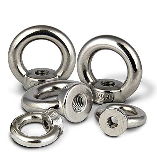 PROTECH 5 Stück Ringmuttern M8 Edelstahl rostfreier A2 V2A Ösenmutter DIN 582 Augenmutter mit Gewinde Mutter Öse Ringösen 304 poliert PROTECH 5 Stück Ringmuttern M8 Edelstahl rostfreier A2 V2A Ösenmutter DIN 582 Augenmutter mit Gewinde Mutter Öse Ringösen 304 poliert von PROTECH