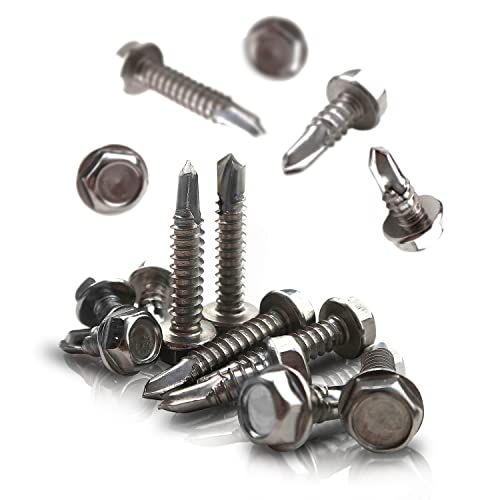 PROTECH 50 Stück Bohrschrauben 5,5x25 DIN 7504 mit Sechskantkopf und Bund Form K Edelstahl A2 V2A Rostfrei Schnellbauschrauben PROTECH 50 Stück Bohrschrauben 5,5x25 DIN 7504 mit Sechskantkopf und Bund Form K Edelstahl A2 V2A Rostfrei Schnellbauschrauben von PROTECH