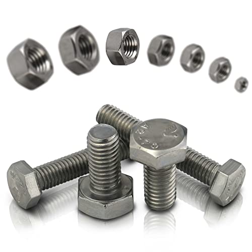 PROTECH 50 Stück Sechskantschrauben M8x20 mit Muttern M8 DIN 934 Sechskant Schrauben DIN 933 Set Edelstahl Gewindeschrauben A2 Sechskantmutter PROTECH 50 Stück Sechskantschrauben M8x20 mit Muttern M8 DIN 934 Sechskant Schrauben DIN 933 Set Edelstahl Gewindeschrauben A2 Sechskantmutter von PROTECH