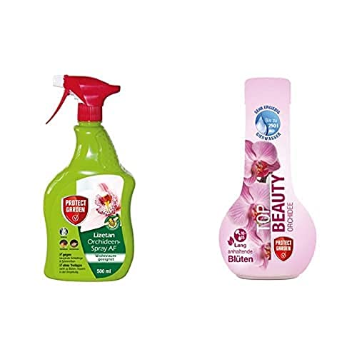 PROTECT GARDEN Lizetan Orchideen-Spray AF gegen Schädlinge an Orchideen und Top Beauty Orchideendünger von PROTECT GARDEN