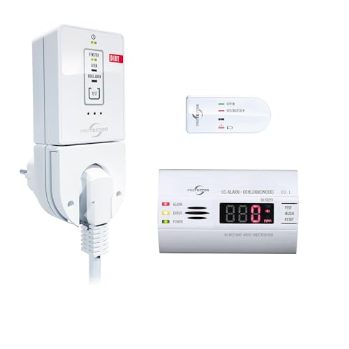 PROTECTOR AS-7020, Funk Abluftsteuerung mit DIBT Zulassung - Der sichere Funk Fensterkontaktschalter - erweiterbar mit Funk-Ofen und/oder Rollladen-Sender + CO Melder von PROTECTOR