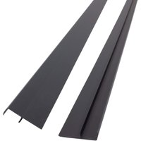 Protektor - Abdeckprofil Hart-PVC Drainage Sockel 250cm - Anthrazit, 5 Stück von PROTEKTOR