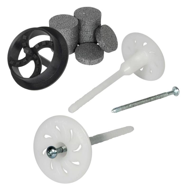 PROTEKTOR 100x Dämmstoff-Schraubdübel Set Ø8x160mm Vormontiert inkl. 200x Rondelle + Fräser PROTEKTOR 100x Dämmstoff-Schraubdübel Set Ø8x160mm Vormontiert inkl. 200x Rondelle + Fräser von PROTEKTOR