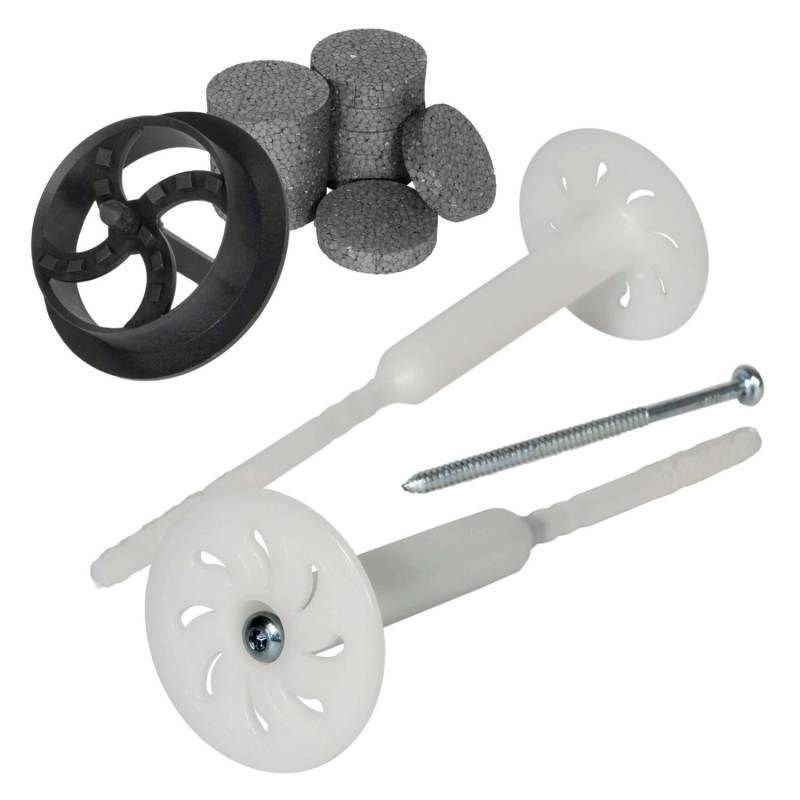 PROTEKTOR 100x Dämmstoff-Schraubdübel Set Ø8x220mm Vormontiert inkl. 200x Rondelle + Fräser PROTEKTOR 100x Dämmstoff-Schraubdübel Set Ø8x220mm Vormontiert inkl. 200x Rondelle + Fräser von PROTEKTOR