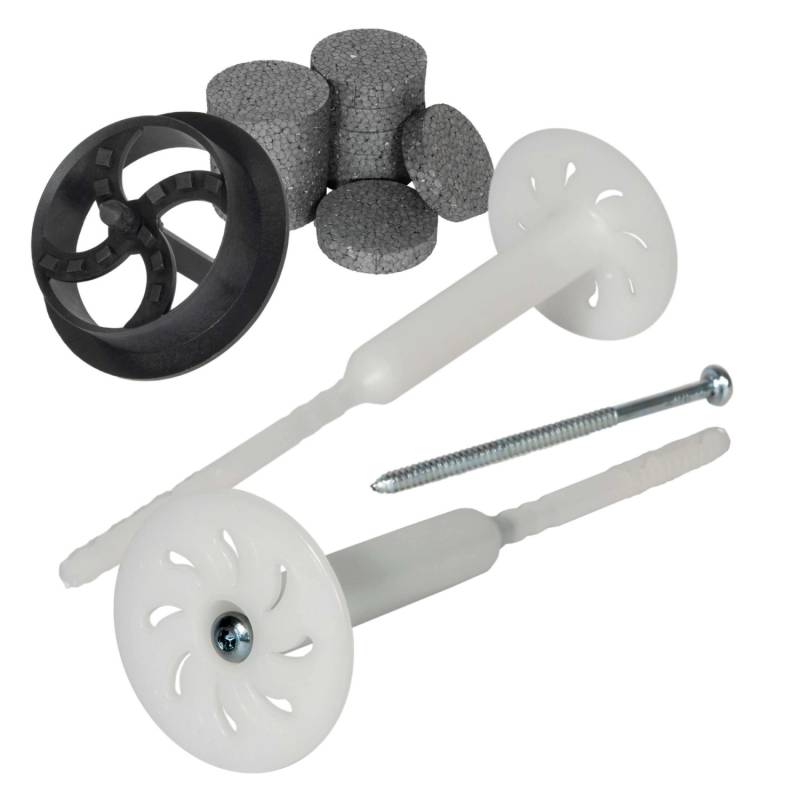 PROTEKTOR 200x Dämmstoff-Schraubdübel Set Ø8x200mm inkl. 200x Rondelle + Fräser PROTEKTOR 200x Dämmstoff-Schraubdübel Set Ø8x200mm inkl. 200x Rondelle + Fräser von PROTEKTOR