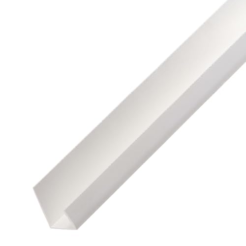 PROTEKTOR 3741 U-Profil PVC, Einfassprofil Gipskarton 12,5cm 200cm Weiß Kantenschutz Trockenbau von PROTEKTOR