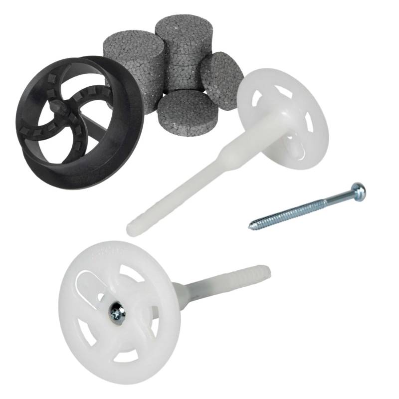 PROTEKTOR 600x Dämmstoff-Schraubdübel Set Ø8x120mm inkl. 600x Rondelle + Fräser PROTEKTOR 600x Dämmstoff-Schraubdübel Set Ø8x120mm inkl. 600x Rondelle + Fräser von PROTEKTOR