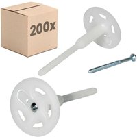 PROTEKTOR Dämmstoff-Schraubdübel WDVS Dübel für Fassadendämmung - 18cm, 200 Stück, Weiß PROTEKTOR Dämmstoff-Schraubdübel WDVS Dübel für Fassadendämmung - 18cm, 200 Stück, Weiß von PROTEKTOR