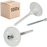 PROTEKTOR Dämmstoff-Schraubdübel für Fassadendämmung mit verzinkter Stahlschraube - 16cm, 100 Stück, Weiß PROTEKTOR Dämmstoff-Schraubdübel für Fassadendämmung mit verzinkter Stahlschraube - 16cm, 100 Stück, Weiß von PROTEKTOR